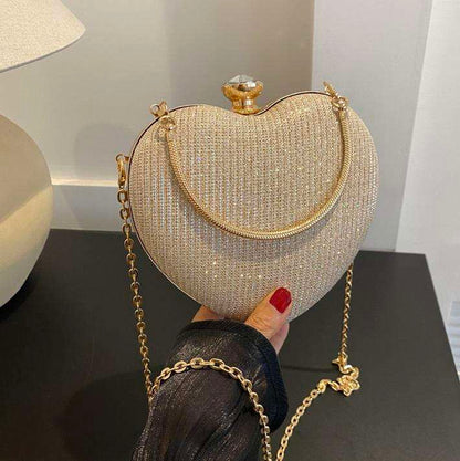 Ladies Patent Leather Square Chain Bag
