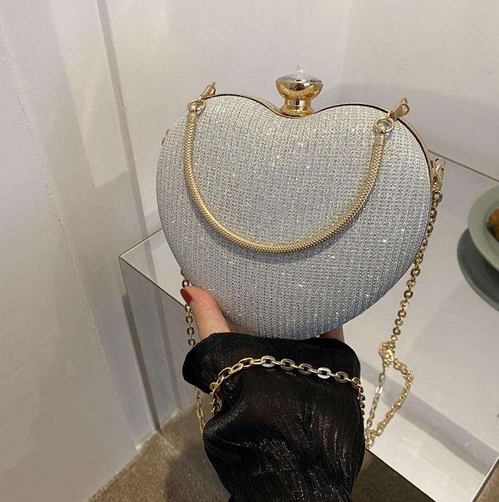 Ladies Patent Leather Square Chain Bag