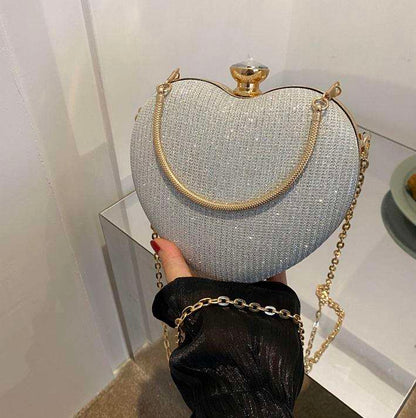 Ladies Patent Leather Square Chain Bag