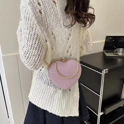 Ladies Patent Leather Square Chain Bag