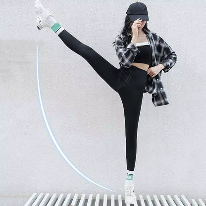 Nessaj Shaper Adjust Belts Gym Leggings High Waist Patchwork Pants Tummy Control Leggings For Fitness Running Leggings Clothes