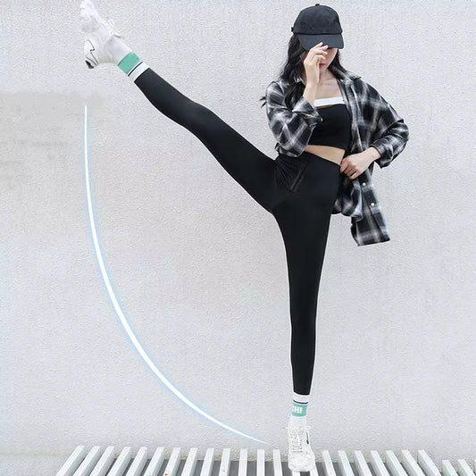 Nessaj Shaper Adjust Belts Gym Leggings High Waist Patchwork Pants Tummy Control Leggings For Fitness Running Leggings Clothes